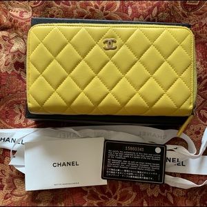 (SOLD) Authentic Chanel Quilted Lambskin Wallet